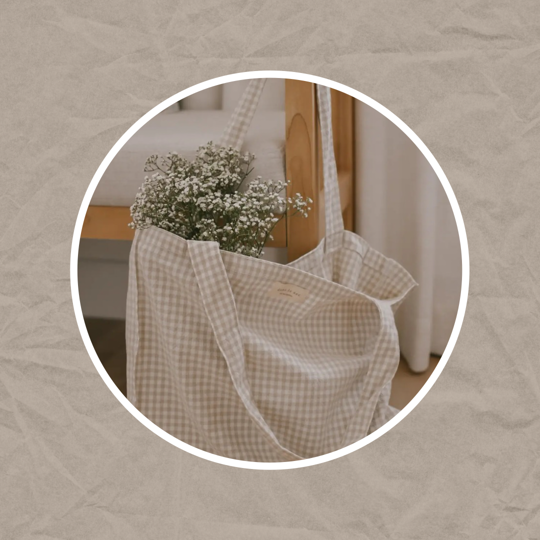 Tote Bag: Organic Cotton Gingham