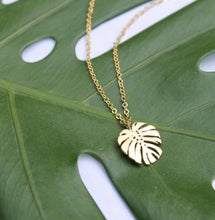Load image into Gallery viewer, Necklace: Monstera Leaf
