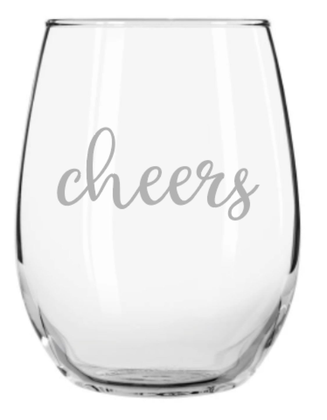 Stemless Wine Glass: Cheers